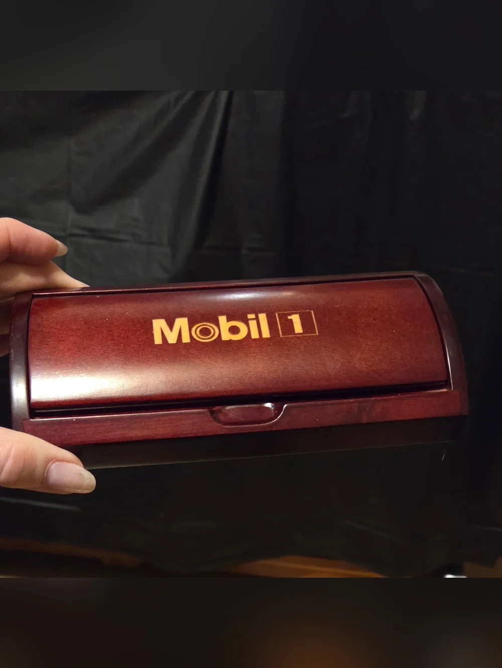 Mobil 1 promotional wooden gift box
